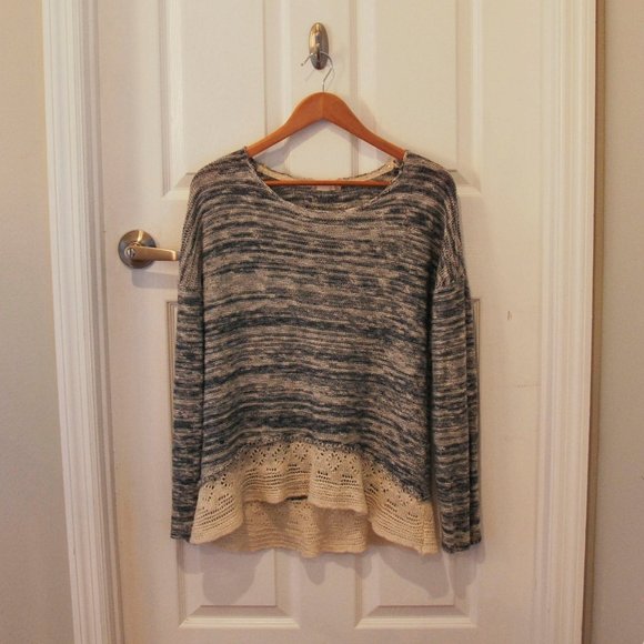 Altar'd State Blue & White Knit Sweater - Picture 3 of 5